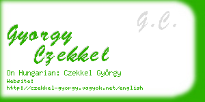 gyorgy czekkel business card