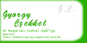 gyorgy czekkel business card